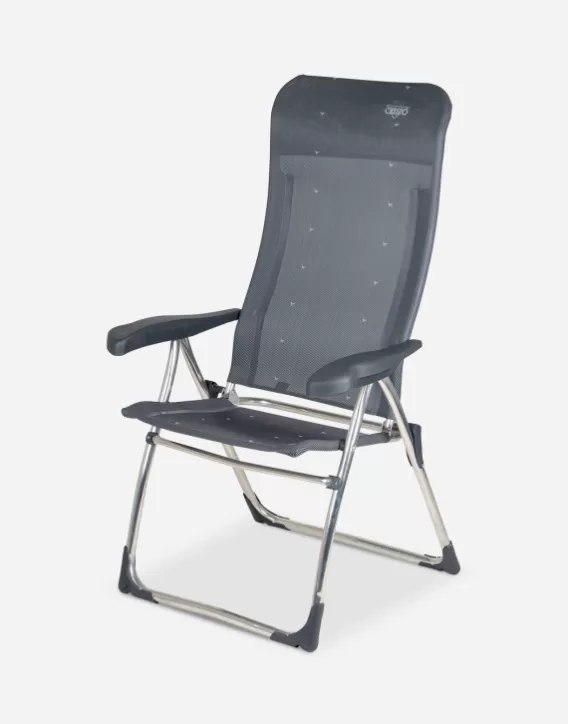 Adjustable Garden Chairs-Crespo Camping Chair - Al-215 - Dark Grey