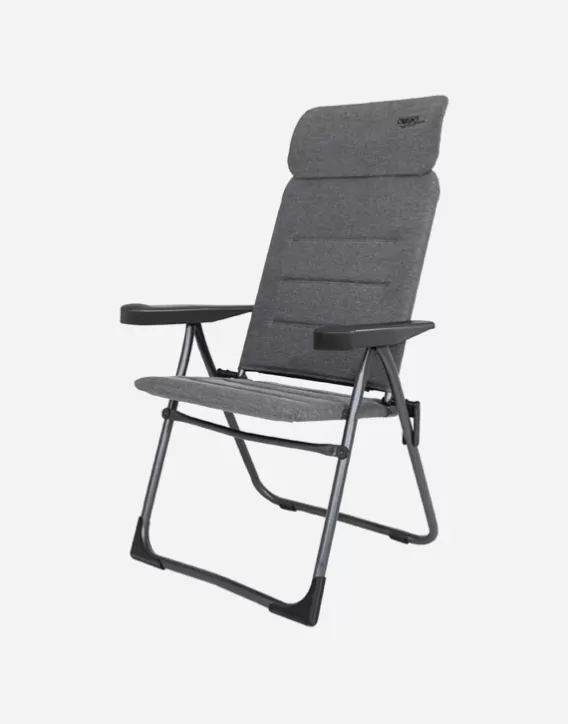 Adjustable Garden Chairs-Crespo Camping Chair - Ap/213-Cts - Tex-Supreme Compact - Grey