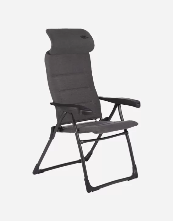 Adjustable Garden Chairs-Crespo Camping Chair - Ap-215 Tex-Supreme Compact - Grey