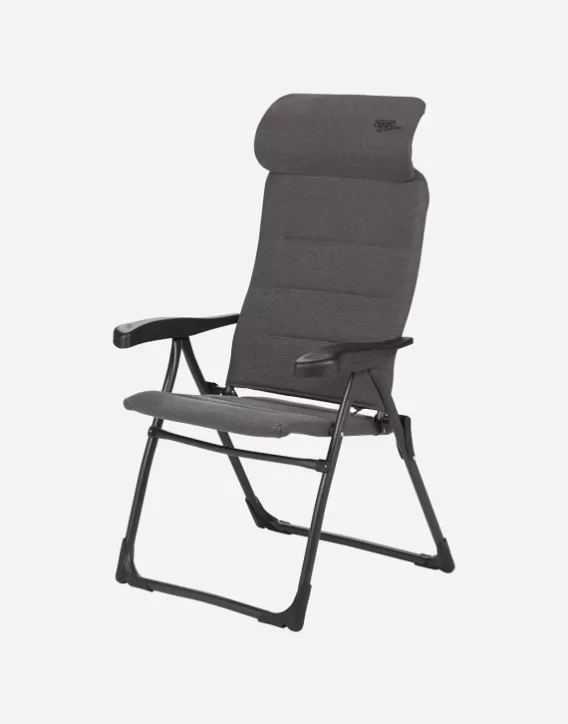 Adjustable Garden Chairs-Crespo Camping Chair - Ap-215 Tex-Supreme Compact - Grey